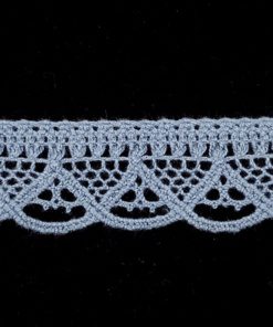 Bombažna čipka sivo modra 30mm