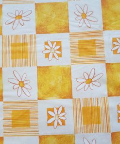 Poplin, rumene marjetice
